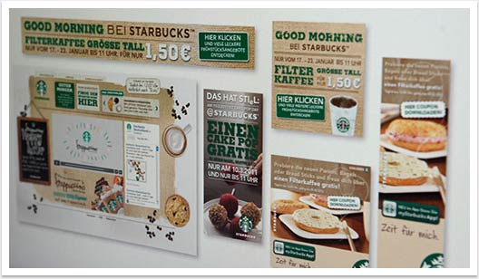 Webspezial Aktions-Microsite für Good Morning Starbucks by bgp e.media - Banner Design Webbanner 