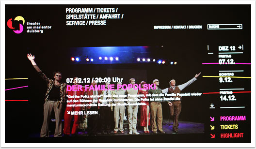 B2C-Auftritt mit Buchungssystem für das Theater am Marientor by bgp e.media - Teaser Aufführung