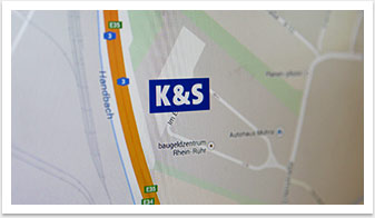 Responsives Webdesign für k und s by bgp e.media - Map 