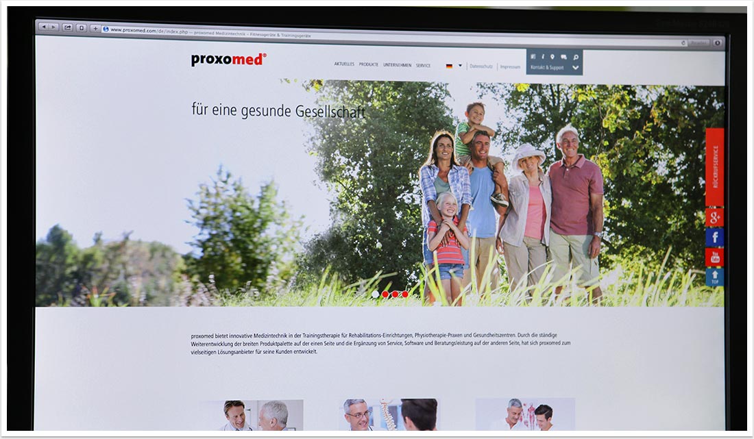 Website und Webdesign von bgp e.media für Proxomed