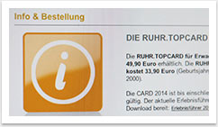 Website Ruhrtopcard