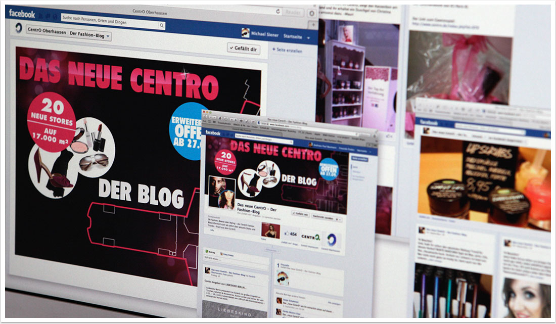 facebook Kommunikation für den Centro Fashion Blog by bgp e.media - Inhalt