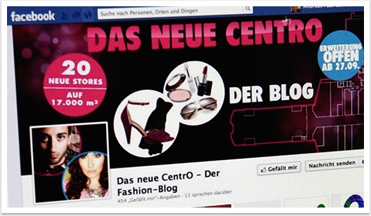 facebook Kommunikation für den Centro Fashion Blog by bgp e.media - Inhalt01