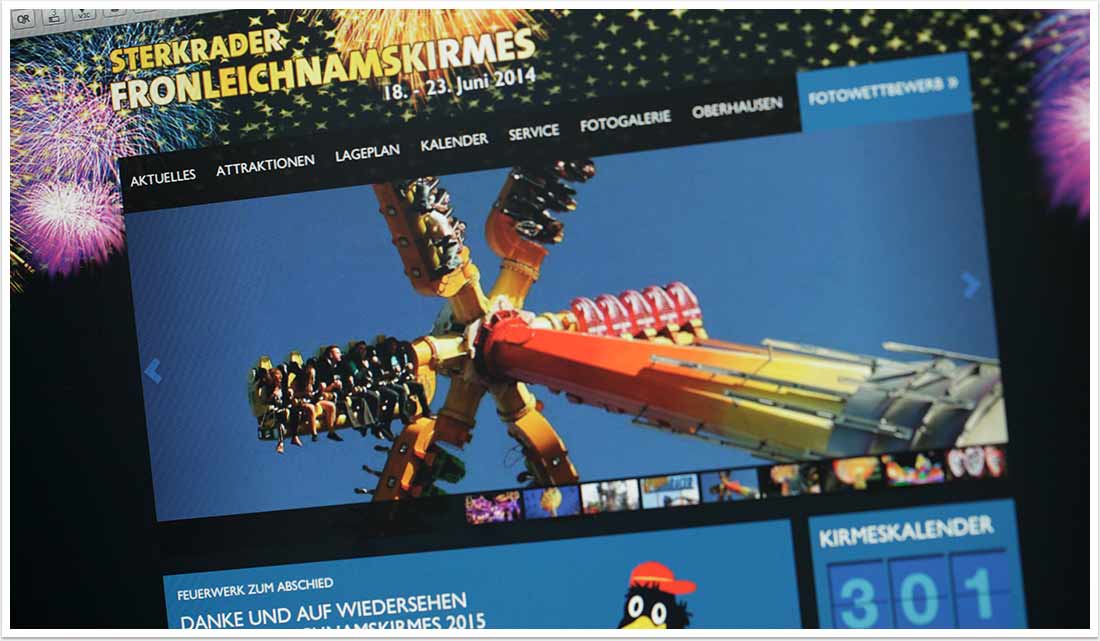 Responsives Webdesign für die Sterkrade Fronleichnamskirmes by bgp e.media - Homescreen Detail Slider 