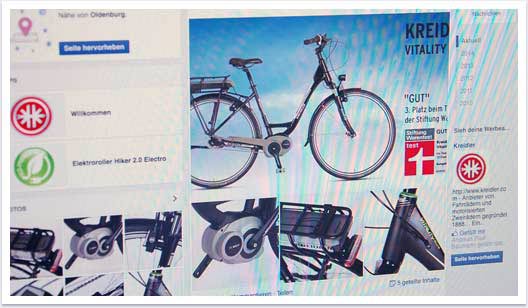 Markenkommunikation auf Facebook für Kreidler by bgp e.media - Übersicht von Posts 
