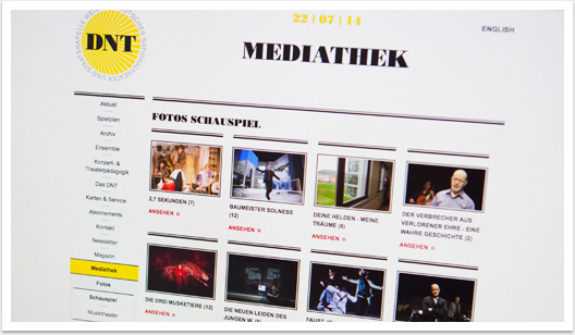 Webdesign und CMS für das Nationaltheater Weimar by bgp e.media - Mediathek