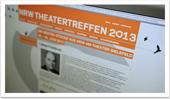 Webdesign & Screendesign für NRW Theatertreffen by bgp e.media - Theatertreffen 2013