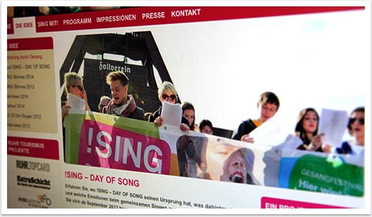 eCommerce und Buchungssysteme für !SING - Day of Song by bgp e.media - Closeup Einleser