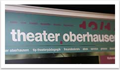 e.sy CMS und Webdesign für das Theater Oberhausen by bgp e.media - Top Navigation in Petrol