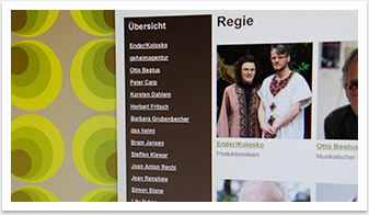 e.sy CMS und Webdesign für das Theater Oberhausen by bgp e.media - Info Regie