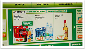 B2C-Website für Trink & Spare by bgp e.media - Reiternavigation