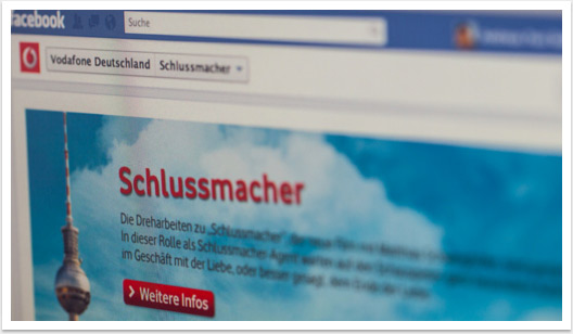 Facebook-App für Vodafone by bgp e.media - Closeup Vodafone Deutschland