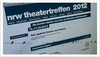 Webdesign & Screendesign für NRW Theatertreffen by bgp e.media - nrw Theatertreffen 2012