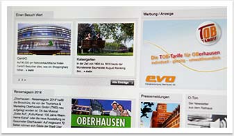 Lokales Webdesign, Web-Entwicklung & CMS Systeme für die Stadt Oberhausen by bgp e.media - Teaser