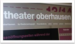 e.sy CMS und Webdesign für das Theater Oberhausen by bgp e.media - Top Navigation in grau