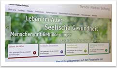 Screendesign und e.sy CMS Entwicklung für die Theodor Fliedner Stiftung by bgp e.media - Headslider
