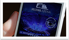 Mobile online Lösung für die Veltinsarena by bgp e.media - Veltinsarena App