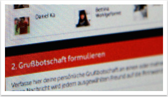 B2C Facebook-App für Vodafone by bgp e.media - Grußbotschaft formulieren