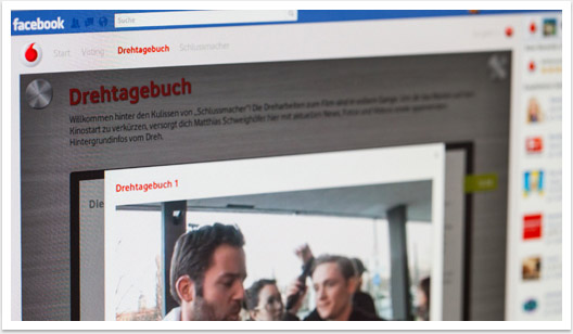Facebook-App für Vodafone by bgp e.media - Drehtagebuch