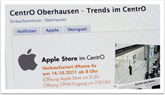 Facebook App für Centro in Oberhausen by bgp e.media - Screen3