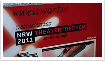 Webdesign & Screendesign für NRW Theatertreffen by bgp e.media - nrw theatertreffen 2011