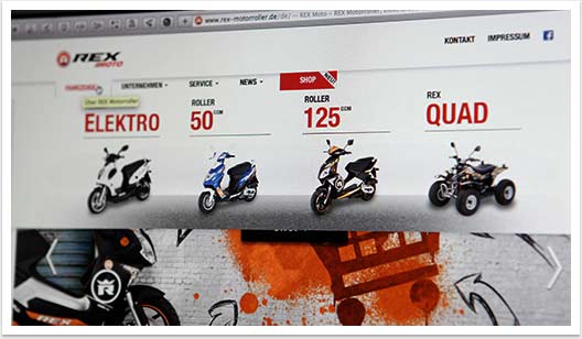REX Moto Website - Internetauftritt