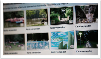 Internetauftrirtt und Webdesign für lokalen Revierpark Vonderort by bgp e.media - Karte versenden