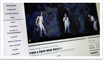 Webdesign und CMS für das Nationaltheater Weimar by bgp e.media - Stück Detailseite 