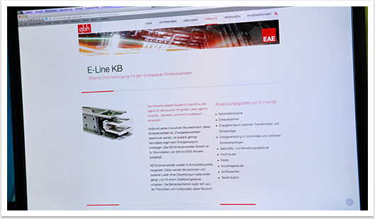Mobiles Webdesign für ach Stromschienen by bgp e.media - Effizienzrechner Stromschienen von abh