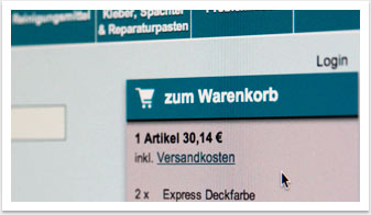 Onlineshop - Farben online kaufen - Baufix by bgp e.media - Warenkorb
