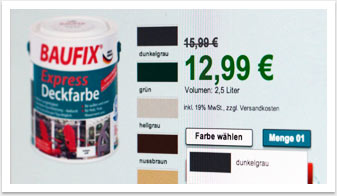 Onlineshop - Farben online kaufen - Baufix by bgp e.media - Produktdetail