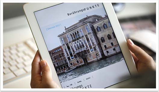 iPad App für Berührungspunkte by bgp e.media - Startseiten Slider