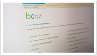 Responsive Webdesign für bonum cura by bgp e.media - Content