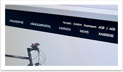 Webdesign im e.sy CMS für Cycle Union by bgp e.media - Navigation