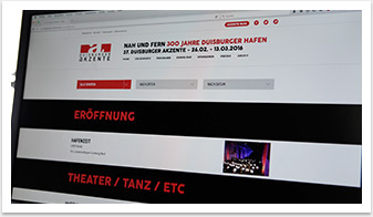 Responsiver Internetauftritt für die Duisburger Akzente by bgp e.media - Programm