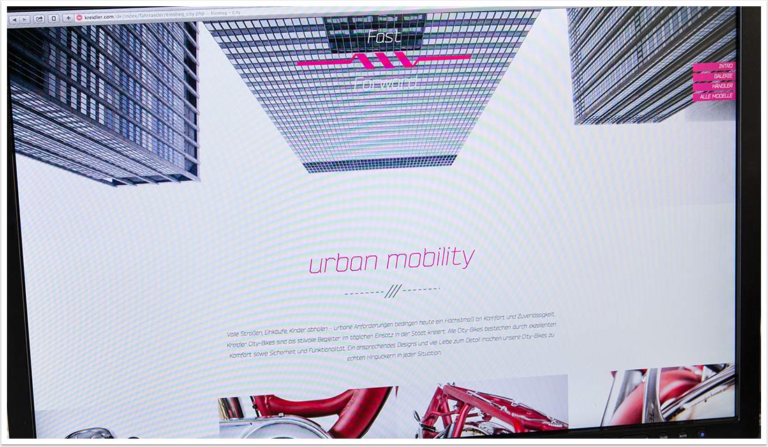 Neues Webdesign für das B2C-Portal für Kreidler Einstiegsseiten by bgp e.media - Urban Mobility