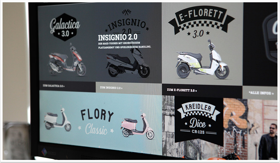 Responsives Webdesign für Kreidler Motorrad | by bgp e.media - Verteilerseite Teaser