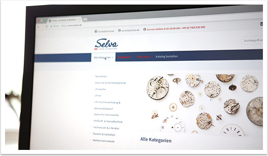 Webdesign für den Selva Shop by bgp e.media 