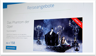 Mobiles Webdesign für Oberhausen Tourismus by bgp e.media - Section Reiseangebote