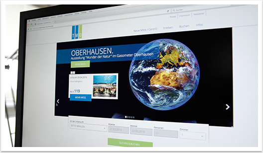 Mobiles Webdesign für Oberhausen Tourismus by bgp e.media - Startseite