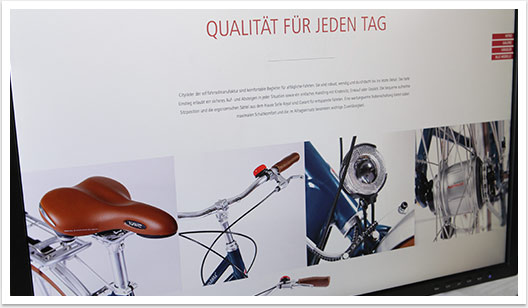 Landingpage Screendesign für VSF Fahrradmanufaktur by bgp e.media - Einleser Qualität für jeden Tag